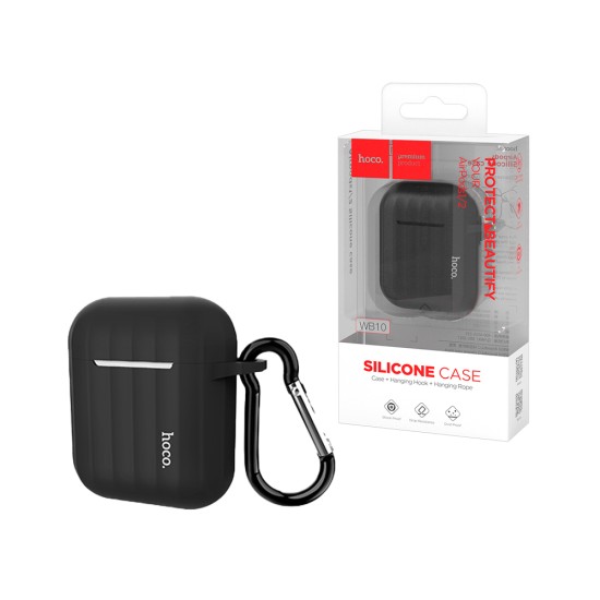 Capa Silicone Hoco WB20 Para Airpods 1/Airpods 2 Preto